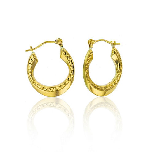 14K Gold 18mm Hoop Earrings