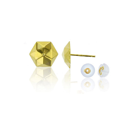 14K Gold 10.5mm Stud Earrings