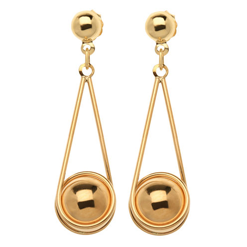 10K Yellow Gold Drop Earrings