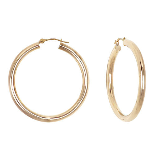 10K Yellow Gold 39mm Hoop Earrings