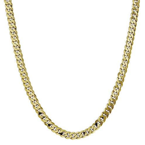 10K Gold Solid Curb 18 Inch Chain Necklace