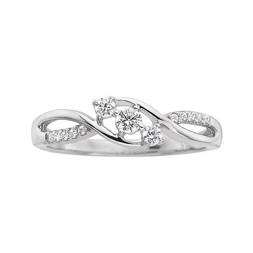 ⅓ CT. T.W. Diamond 3-Stone Promise Ring