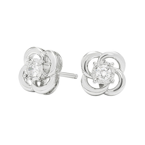 1/6 CT. T.W. Diamond 10K White Gold Stud Earrings