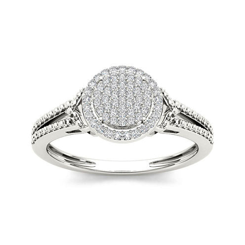 1/6 CT. T.W. Diamond 10K White Gold Engagement Ring