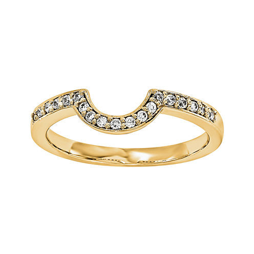 1/5 CT. T.W. Diamond 14K Yellow Gold Ring Guard