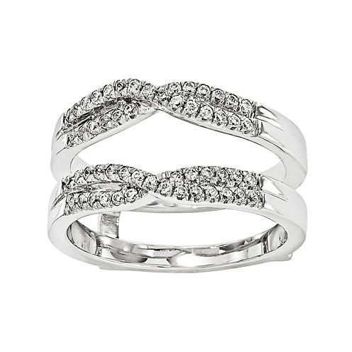 1/5 CT. T.W. Diamond 14K White Gold Ring Guard