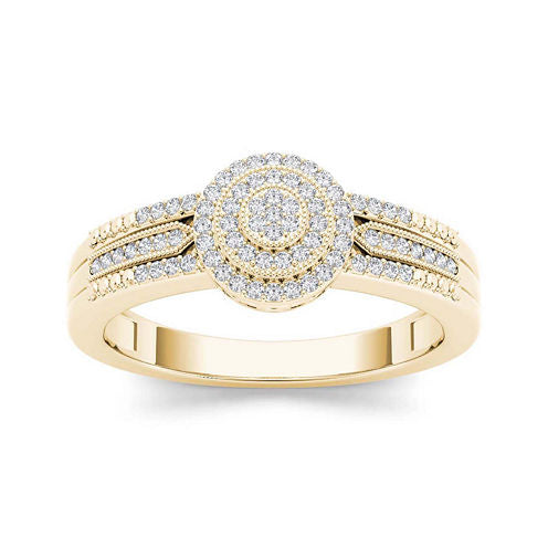 1/5 CT. T.W. Diamond 10K Yellow Gold Engagement Ring