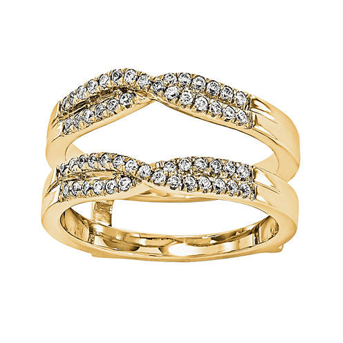 1/5 CT. T.W.  Diamond 14K Yellow Gold Ring Guard