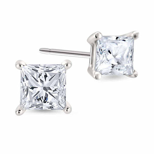 1/4 CT. T.W. Genuine White Diamond Platinum Stud Earrings