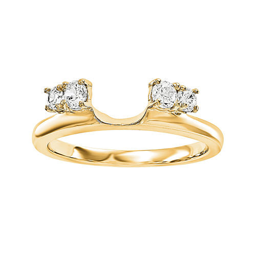 1/4 CT. T.W. Diamond 14K Yellow Gold Ring Enhancer