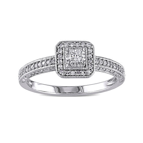 1/4 CT. T.W. Diamond 10K White Gold Ring