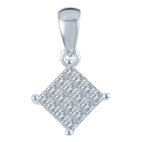 1/4 CT. T.W. Diamond 10K White Gold Pendant