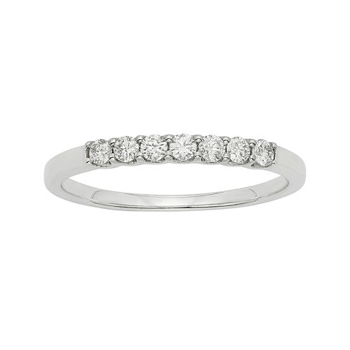 1/4 CT. T.W. Certified Diamonds 14K White Gold Wedding Band Ring