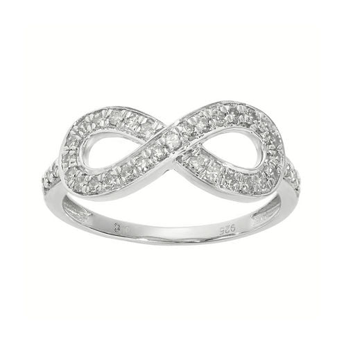 1/3 CT. T.W. Diamond Sterling Silver Infinity Ring