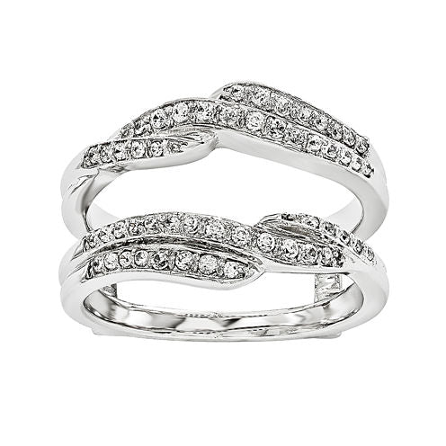 1/3 CT. T.W. Diamond 14K White Gold Ring Guard