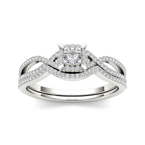 1/3 CT. T.W. Diamond 14K White Gold Engagement Ring