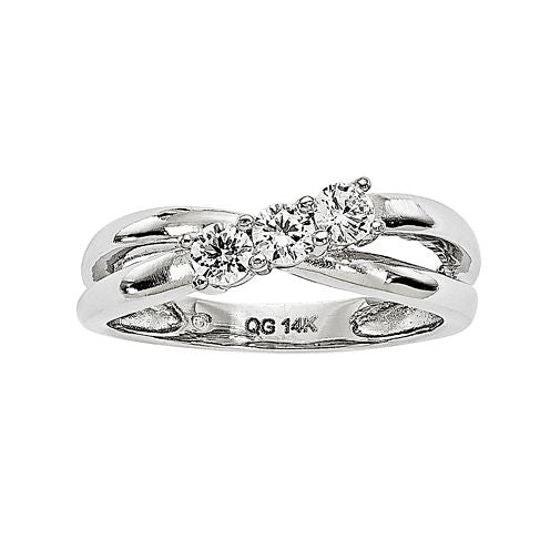 1/3 CT. T.W. Diamond 14K White Gold 3-Stone Ring