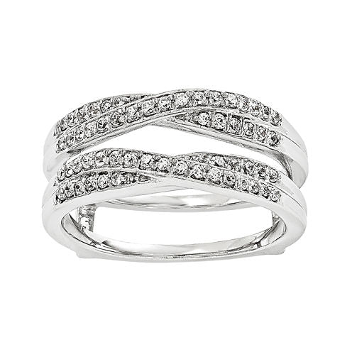 1/3 CT. T.W.  Diamond 14K White Gold Ring Guard