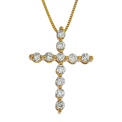 1/2 CT. T.W. White Diamond 14K Gold Pendant Necklace