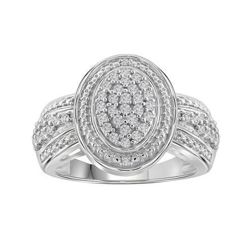 1/2 CT. T.W. Diamond Sterling Silver Ring