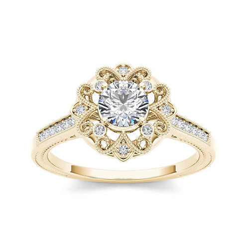 1/2 CT. T.W. Diamond 14K Yellow Gold Engagement Ring