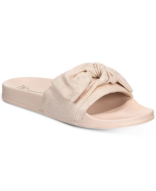 I.N.C. Women's Knotted Slide Slippers, Created for Macy's