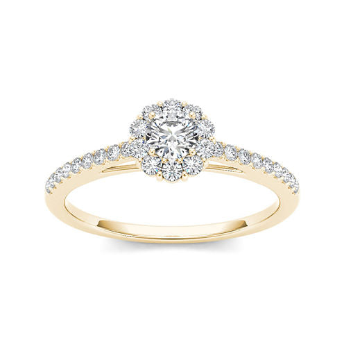 1/2 CT. T.W. Diamond 10K Yellow Gold Engagement Ring