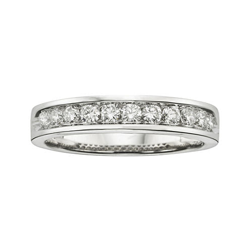 1/2 CT. T.W. Certified Diamonds 18K White Gold Band Ring