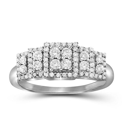 1/2 CT. T.W. 10K White Gold Diamond Ring