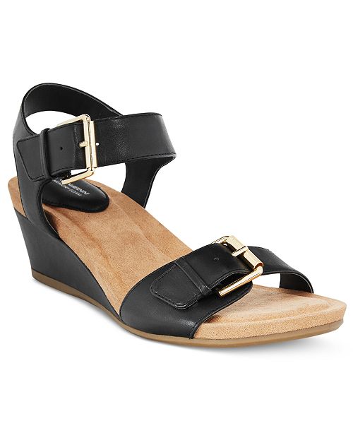 Bryana Memory Foam Wedge Sandals, Created for Macy's