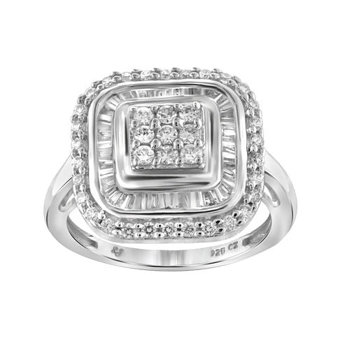 1 CT. T.W. Diamond Sterling Silver Ring