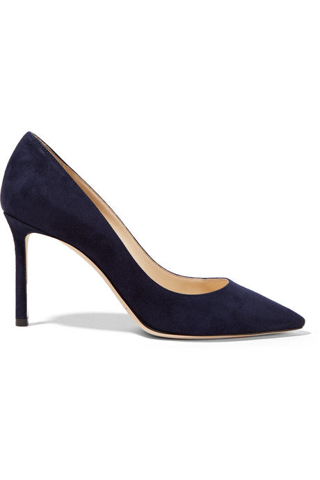 Romy 85 suede pumps