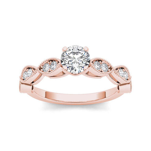 1 CT. T.W. Diamond 14K Rose Gold Engagement Ring