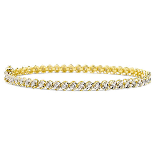 1 CT. T.W. Diamond 10K Yellow Gold Tennis Bracelet