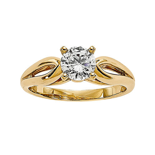 1 CT. Diamond 14K Yellow Gold Solitaire Ring