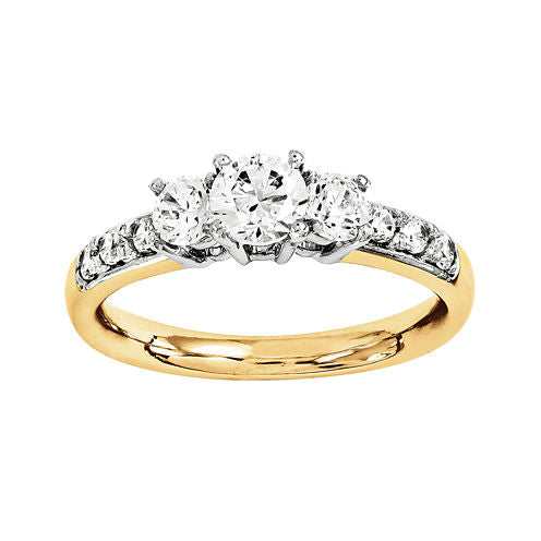 1 3/4 CT. T.W. Diamond 14K Gold 3-Stone Ring