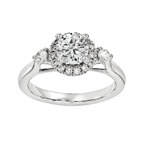 1 1/5 CT. T.W. Diamond 14K White Gold Engagement Ring