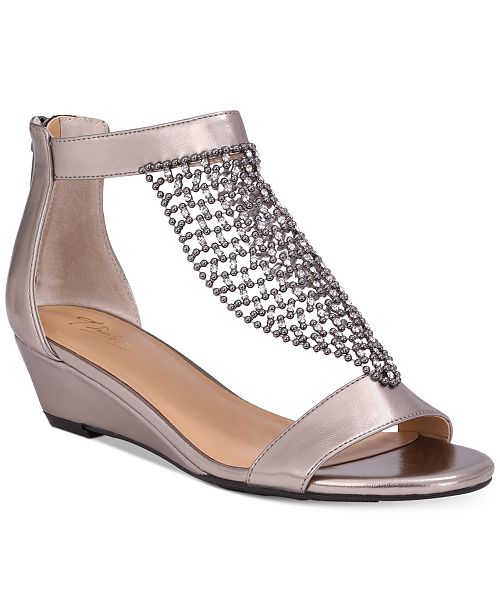 Tibby Mesh Embellished Wedge Sandals, Created for Macy's