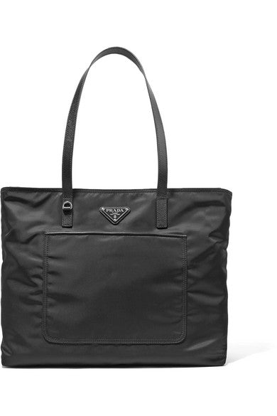 Vela leather-trimmed shell tote