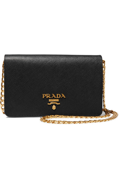 Wallet On A Chain textured-leather shoulder bag