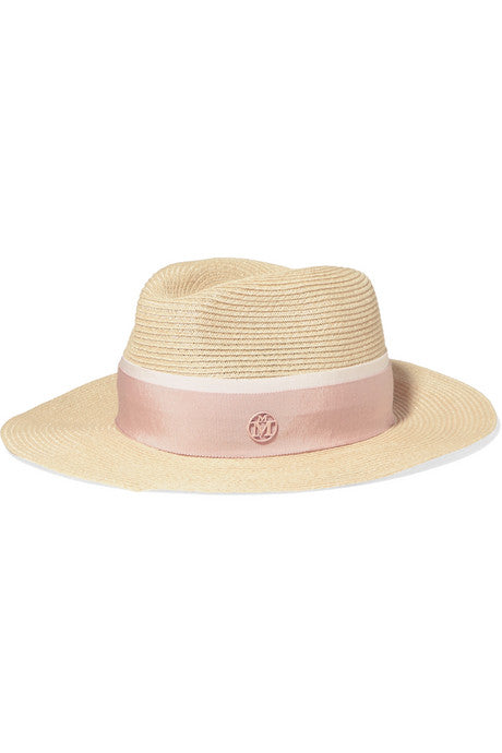 Henrietta grosgrain-trimmed straw hat