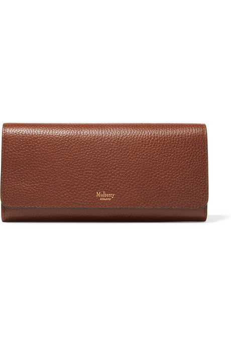 Textured-leather continental wallet