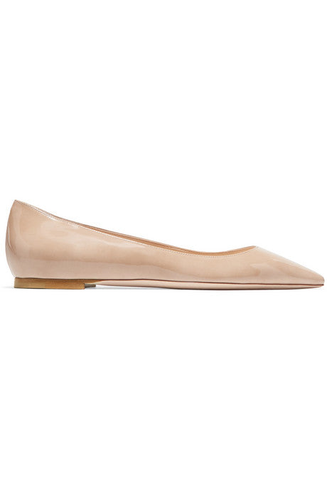 Romy patent-leather point-toe flats