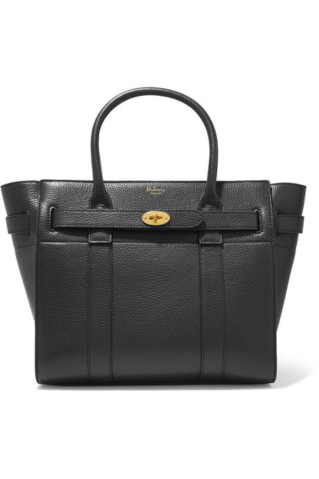 The Bayswater Zipped small textured-leather tote