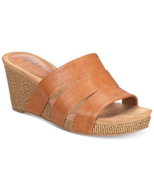 Women's Juliaa Slip-On Platform Wedge Sandals, Created for Macy's