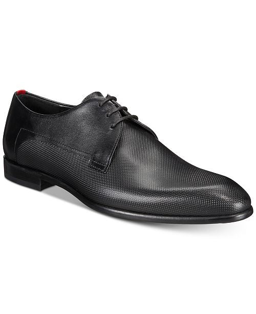 HUGO Men's Dress Appeal Derby Textured Leather Shoes