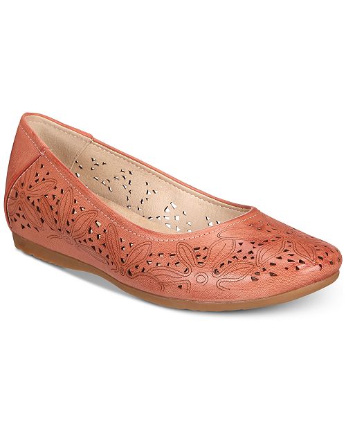 Mariah Perforated Memory Foam Hidden Wedge Flats