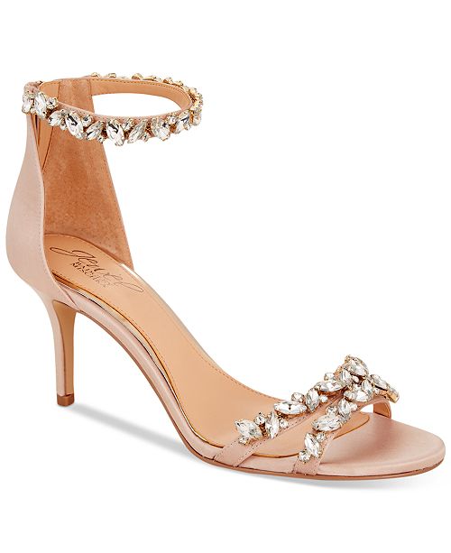 Caroline Embellished Ankle-Strap Evening Sandals