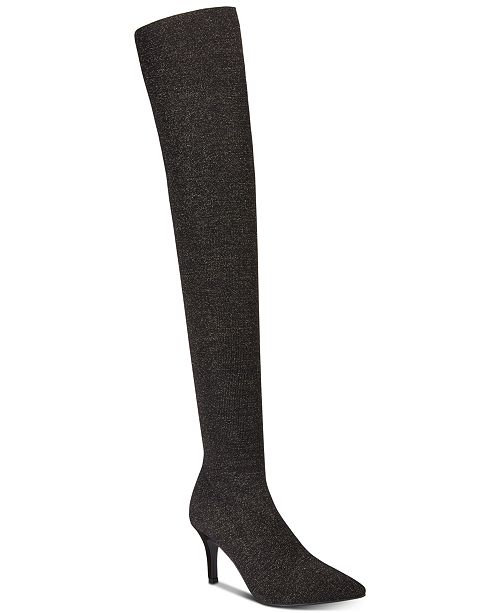 I.N.C. Women's Briella Sock Over-The-Knee Boots, Created for Macy's